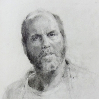 Drawing of a bearded man