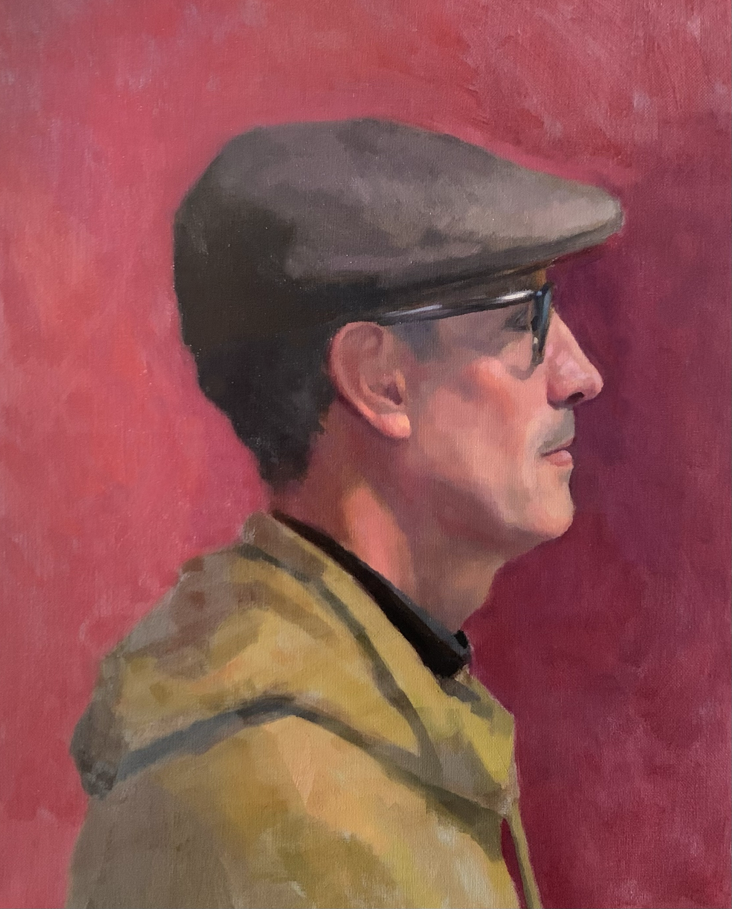 Portrait Painting profile of a man