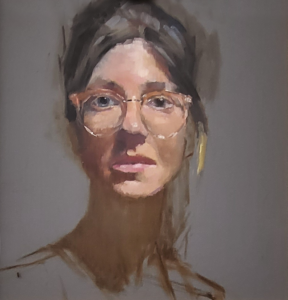 portrait painting by mike ballezzi