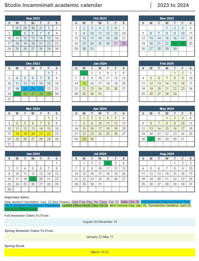 Academic Calendar 2023-24