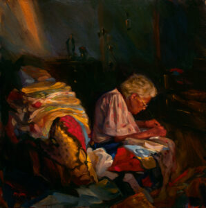 painting of an old woman
