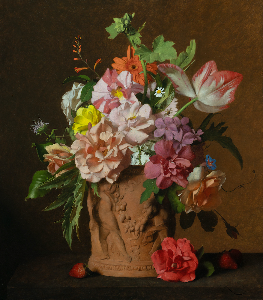 Painting of a bouquet of flowers