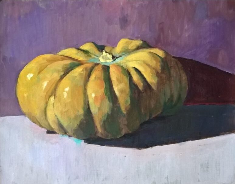 Painting of a yellow gourd
