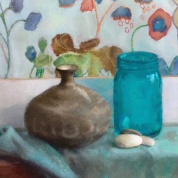Painting of a vase and jar